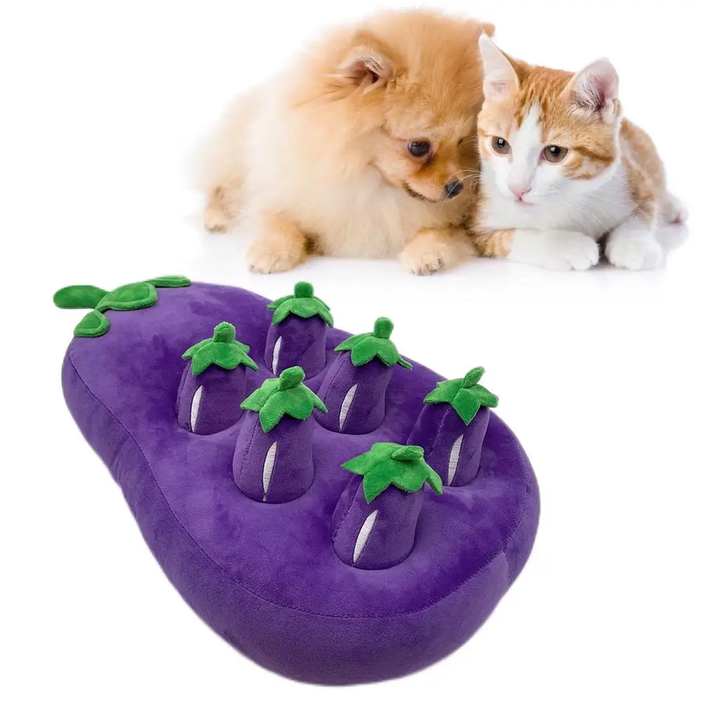 

Dog Plush Toy Plucking Radish Plush Toy Plush Vegetable Field Toy Funny Pepper Eggplant Field Toy For Dog Puppy Cat Kittey To