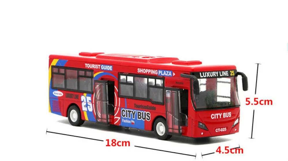 1:32 Модели автомобилей из сплава высокий симулятор городского автобуса