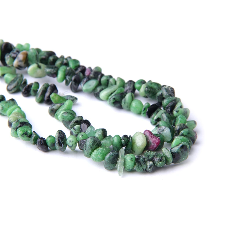 Бусины из натурального зеленого драгоценного камня неправильные для