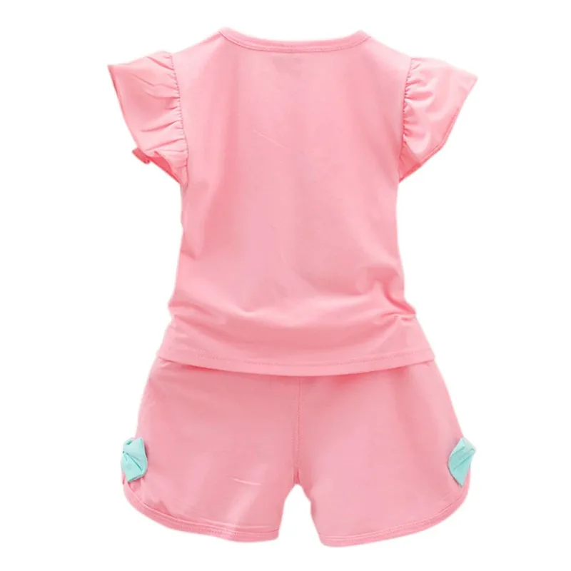 2018 хит летний модный комплект одежды для маленьких девочек жилет с бантом и