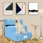 Складная кровать для домашних животных, дышащая сетчатая Складная, со съемной лестницей, 2 ступени, моющаяся сетка, для кошек и собак