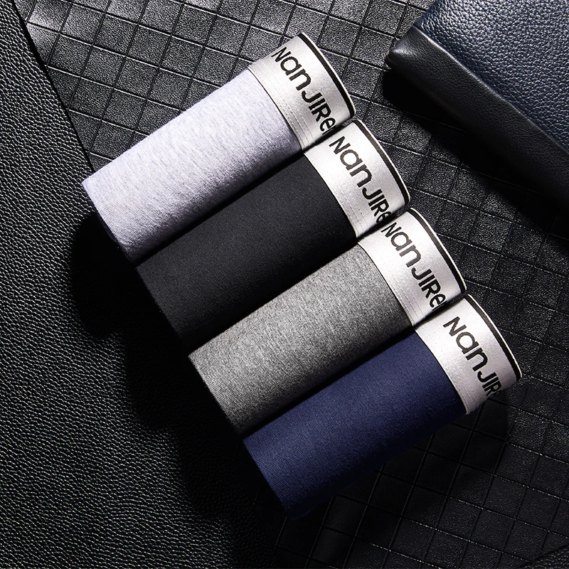 4Pcs Boxer Underwear Moda Mens Underwear Cotton Boxers Underpants Breathabe Boxer Shorts Men Cueca Mae Panties Boxershorts
