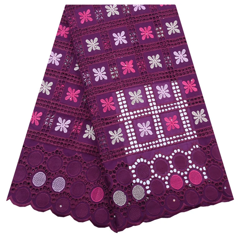 Африканская Высококачественная швейцарская вуаль кружева хлопковая