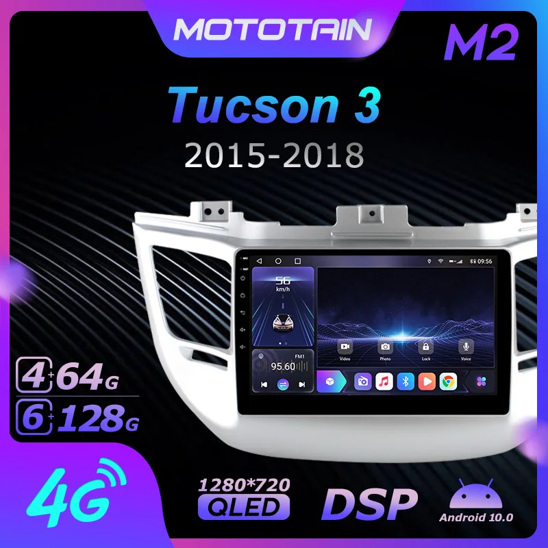 

Android 10.0 6G+128G Car Radio Stereo for Hyundai Tucson 3 2015 - 2018 Auto Audio GPS 4G LTE System head unit 1280*720 QLED