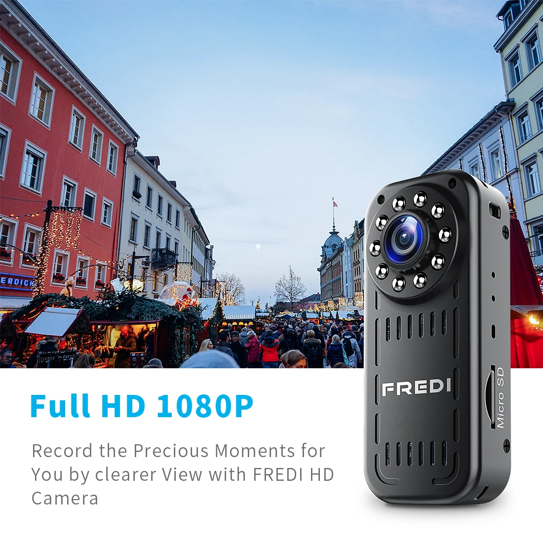 FREDI мини ip камера 2.0MP 1080P HD P2P инфракрасная ночного видения беспроводная наружная