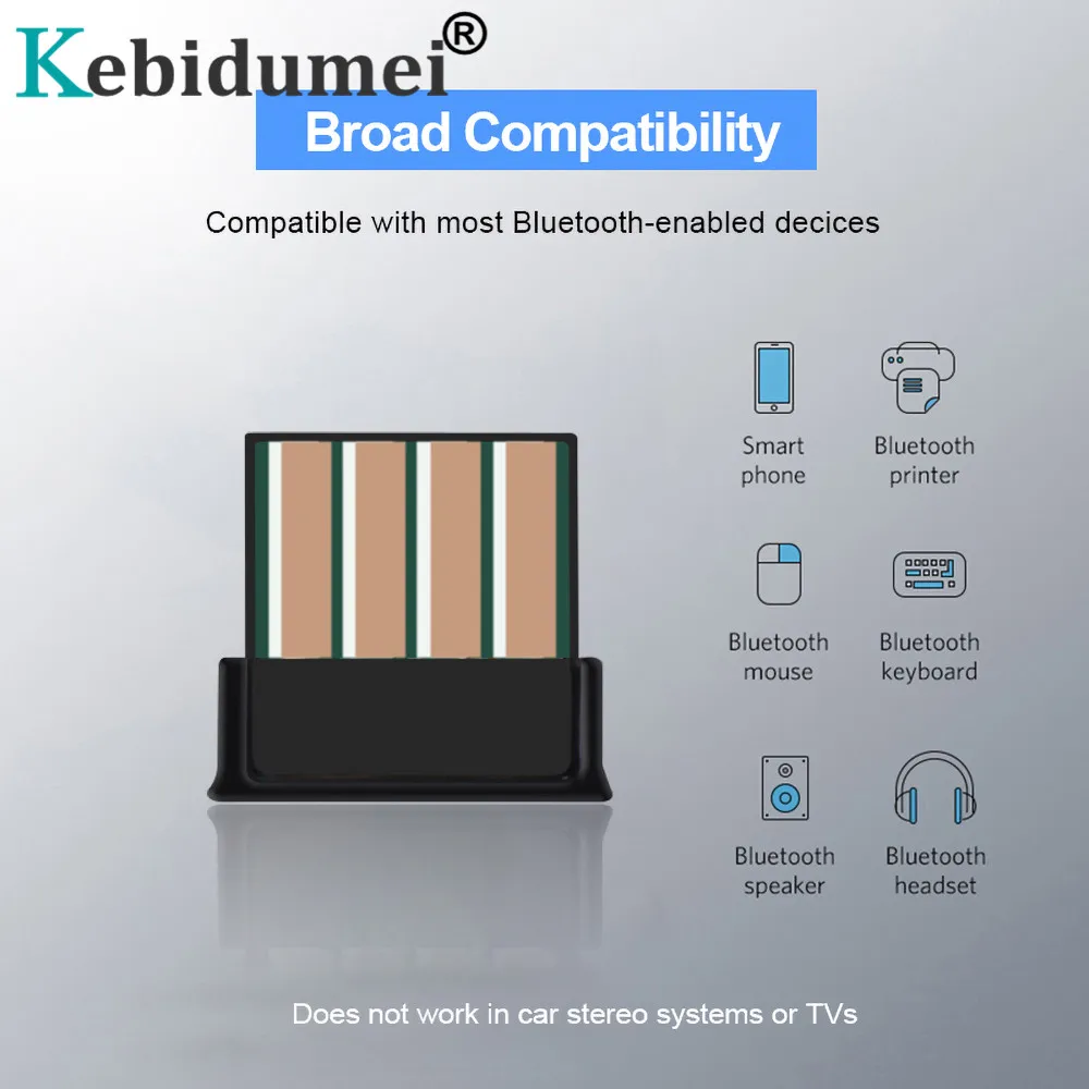 USB Bluetooth адаптер Kebidu 5 0 для ПК компьютерный динамик беспроводная мышь музыкальный