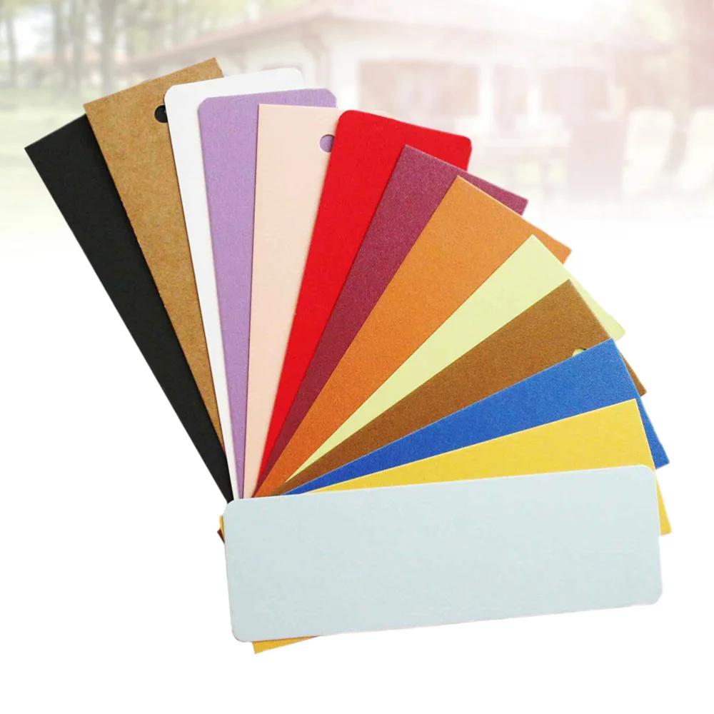 

50pcs Colorful Kraft Paper Blank Kraft DIY Hand Drawing Bookmarks