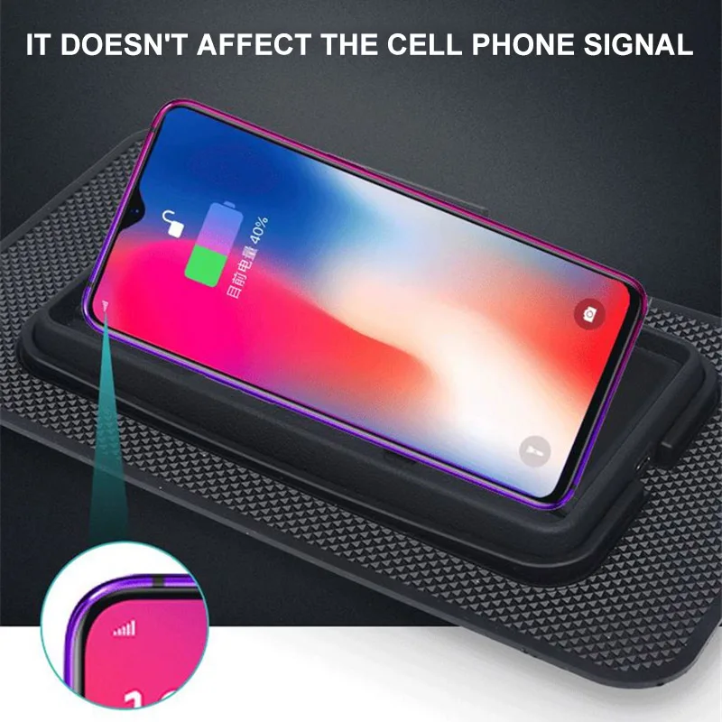 

10W Fast Wireless Charger For IPhoneSamsung Qi Charging Pad Samsung Xiaomi Redmi Huawei Elastic Rubber Charger