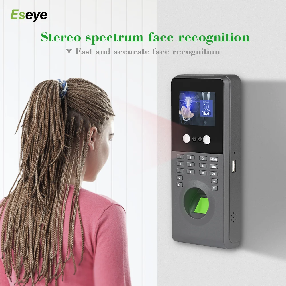 Eseye Biometric Attendance Systems Face Recognition Fingerprint RFID Access Control System Staff Office Machine WIFI | Безопасность и
