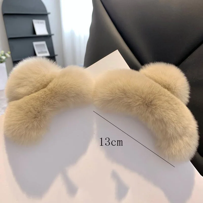 Корейские новые милые заколки для волос из искусственного меха норки Шпилька с