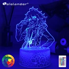 3d Светодиодная лампа Аниме Фигурка Danganronpa Nagito Komaeda для детской спальни украшение ночсветильник подарок на день рождения декор комнаты настольные лампы