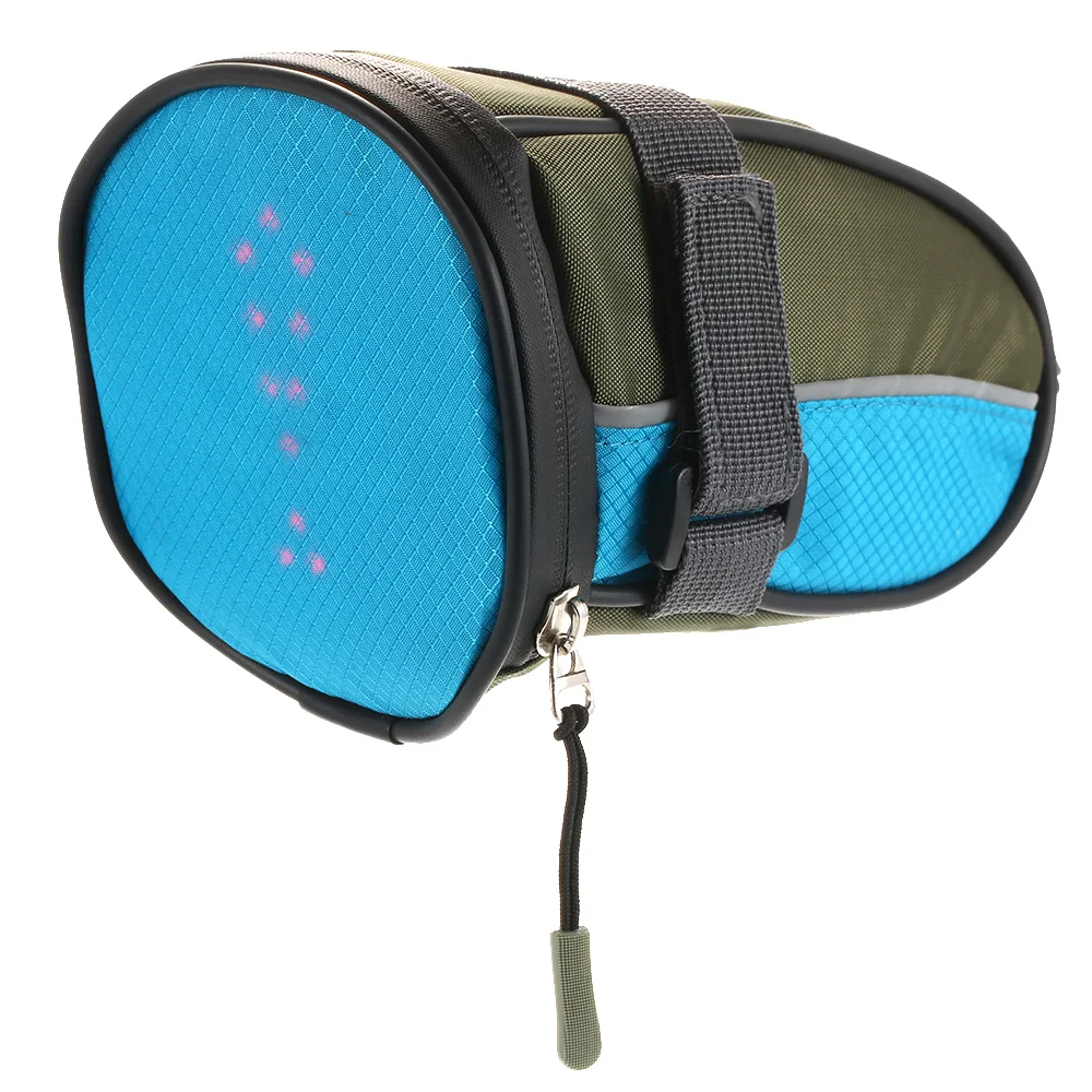 Сумка седло велосипедная Светоотражающая с зарядкой от USB и светодиодной