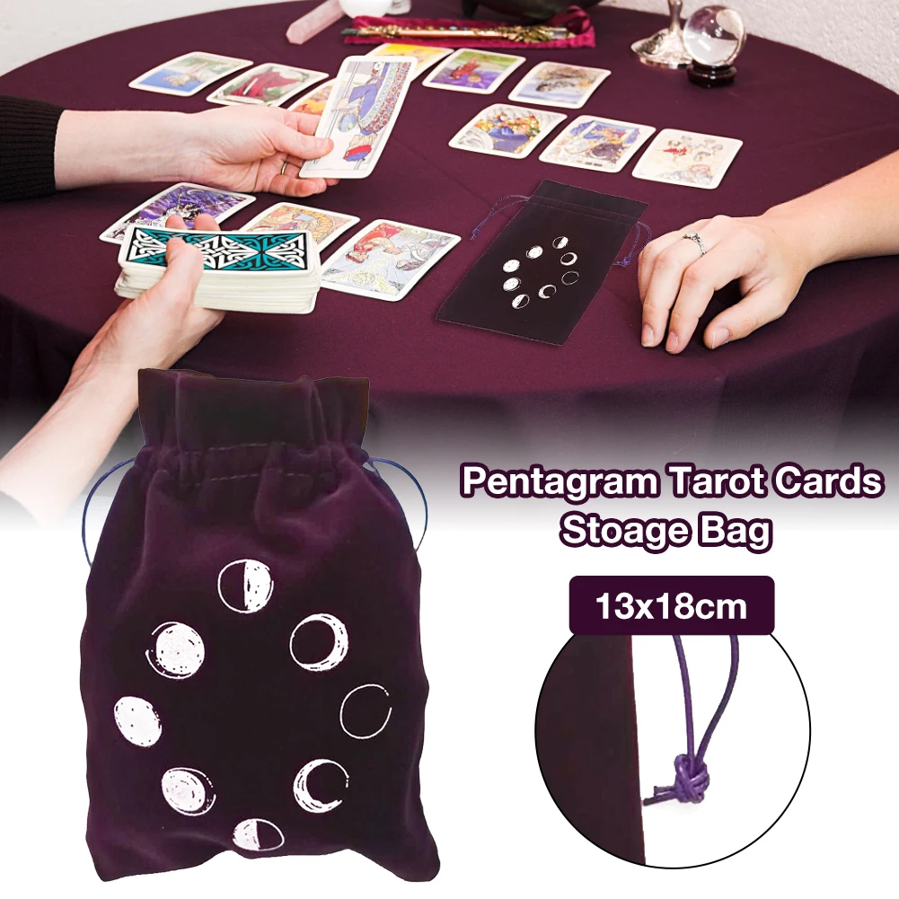 

13x18cm Thick Velvet Tarot Card Storage Bag Oracle Card Storage Bag Chess Board Game Drawstring Bag