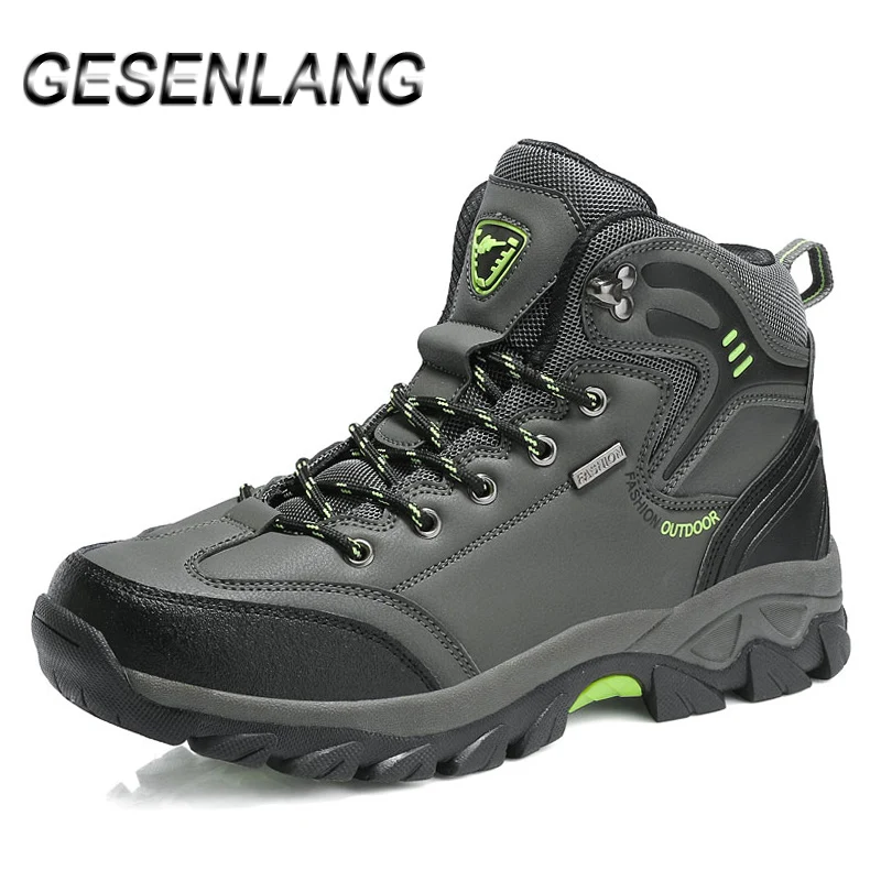 

Men's Trail Hiking Shoes High Top Comfortable Wear Resistant Anti-Skid Outdoor Climbing Mountain Hunting Walking Trekking Boots