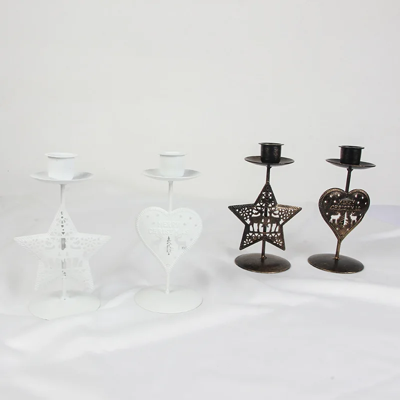 1 Pc Creative Candlestick Festive Candle Holder Reindeer Heart Star Atmosphere Maker Table Adornment Easter Christmas Eve Decor | Дом и сад