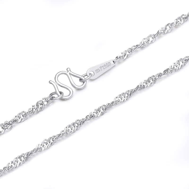 Женская цепочка из натуральной чистой платины особая сингапурская длиной 950