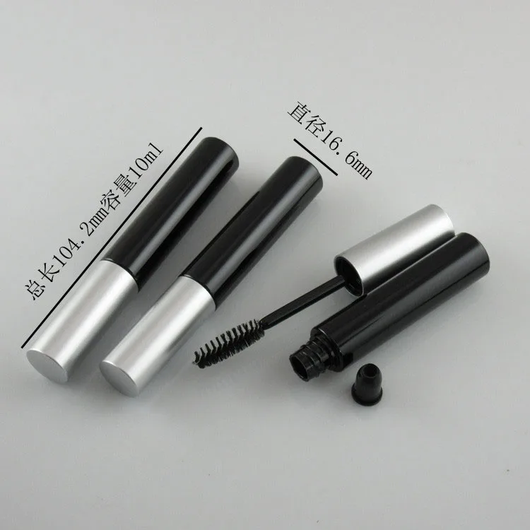 10 мл черная пластиковая трубка серебряная крышка для туши кисти Активная
