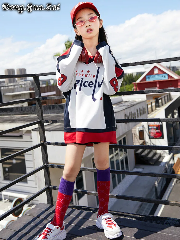 Осенний Детский костюм для уличного танца комплект спортивных выступлений