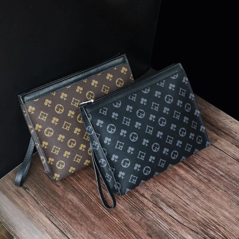 

Fashion Brand Large Capacity Wallet Presbyopia Soft Leather Clutch Bag Men and Women Printing Clutch Bag Handbag