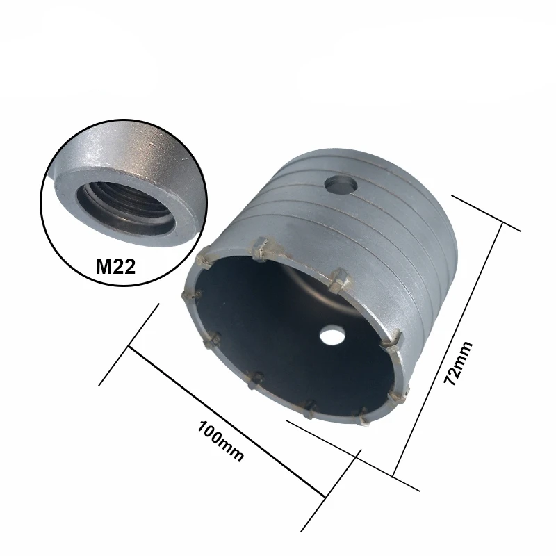 

1 Set Concrete Hole Saw Electric Hollow Core Drill Bit 100mm Shank 110mm Cement Stone Wall Air Conditioner Alloy Blade