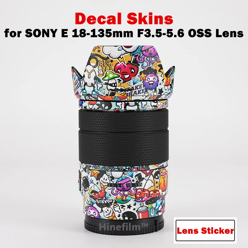 

SEL18135 / 18-135 E18-135mmF3.5-5.6 Len Premium Skin for SONY E 18-135mm F3.5-5.6 OSS Lens Protector Anti-scratch Cover Sticker