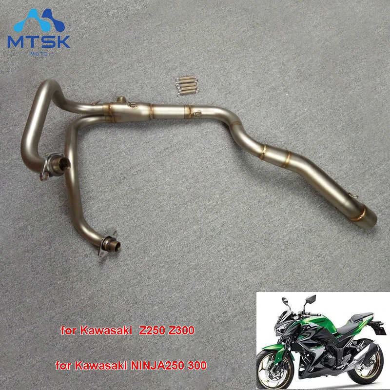 Полная выхлопная система Ninja250 ninja300 Z250 Z300 для мотоцикла средняя звеньевая труба