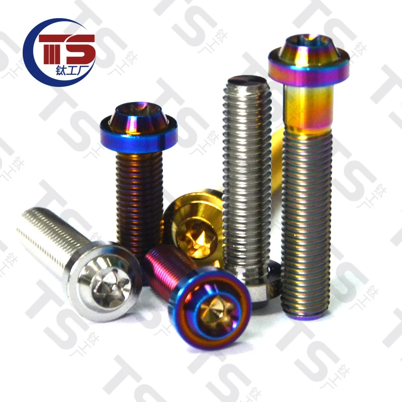 TS титановый болт шаг 1 25/1 5 мм M10X20/25/30/35 T50 звездообразные винты с сливовой головкой