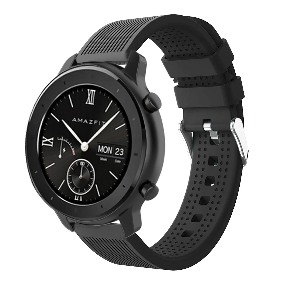 20 мм силиконовый ремешок для Amazfit ремешок Bip мягкий резиновый ремень для Huami Amazfit Bip GTR 42 мм GTS Smartwatch Браслет ремешок для часов