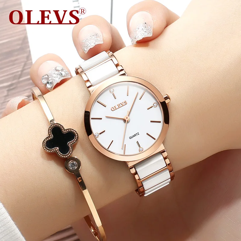 OLEVS Top Brand Luxury Quartz Women Watches Withe WristWatch Life Waterproof Clock Gift Watch For Womens Ladies Relogio Feminino enlarge