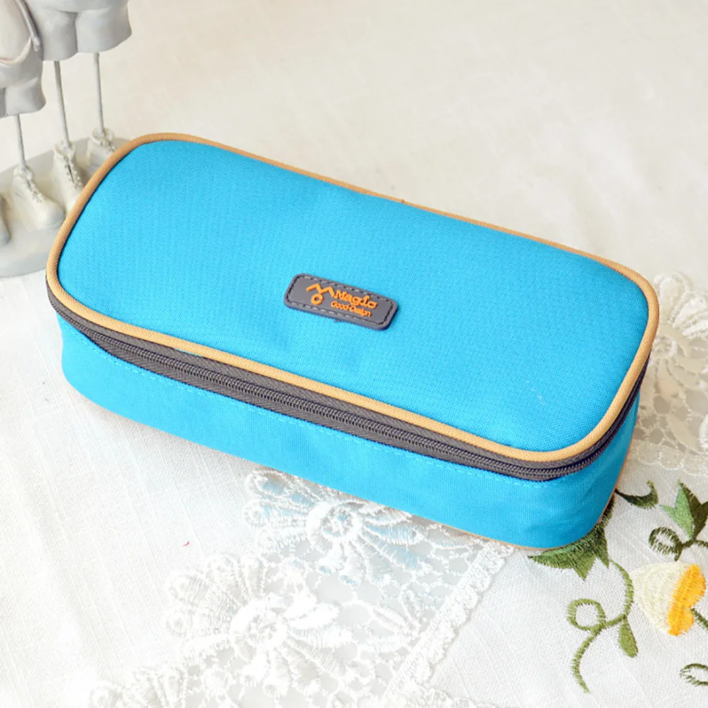 b 20# Trousse Scolaire большая емкость многофункциональная холщовая пенал сумка-Органайзер для хранения пенал Trousse Scolaire Stylo - Цвет: b