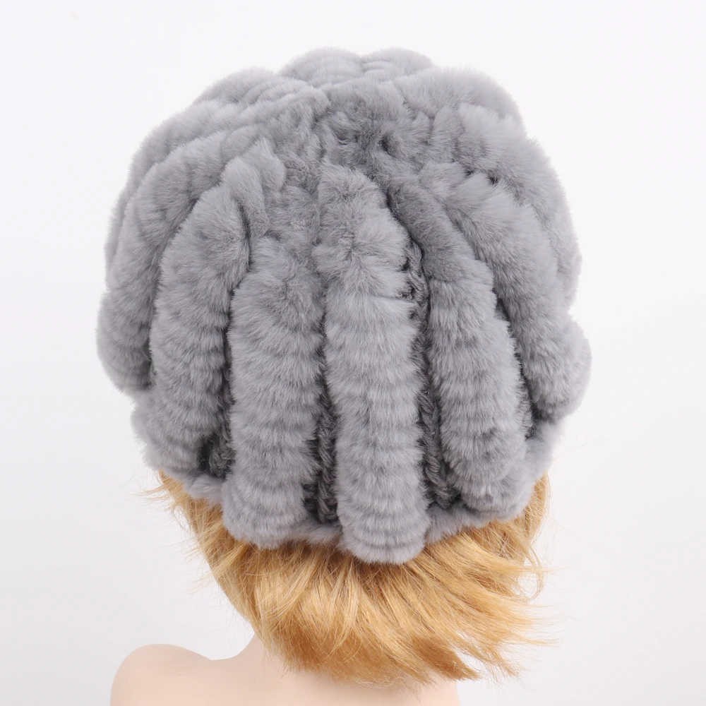 Вязаная Шапка-бини для русской леди эластичная теплая шапка из 100% натурального