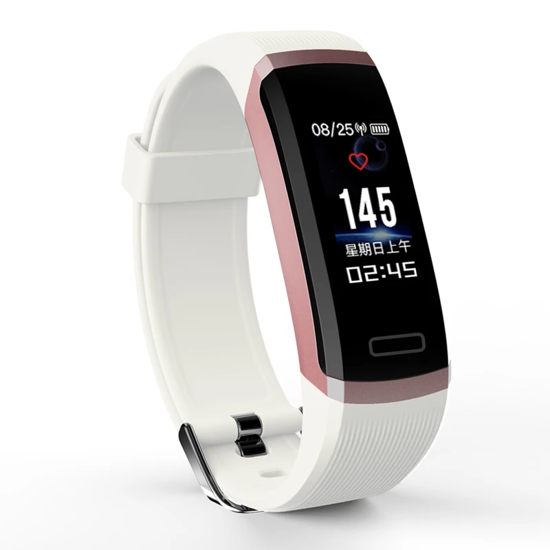 white Lerbyee фитнес-трекер GT101 монитор сердечного ритма Bluetooth Смарт-браслет для мужчин и женщин спортивные Смарт-часы шагомер для iOS Android - Цвет: white