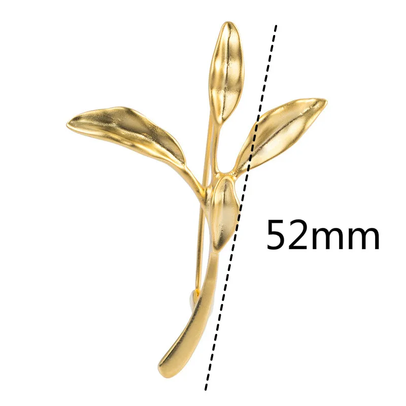 Брошь женская в форме ветки дерева из серебра 925 пробы 18 К