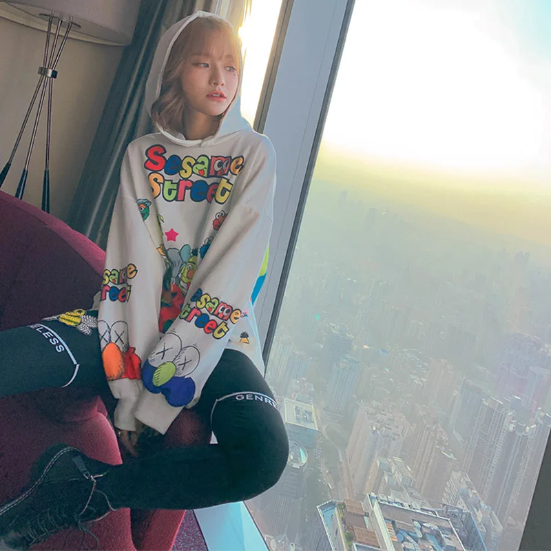 Женские узкие брюки с блестками Модные зауженные карандаш мультяшным бисером