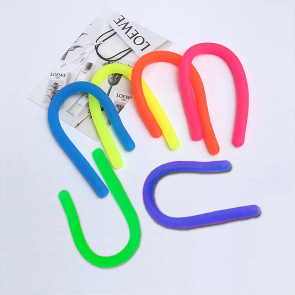 

12 pcs TPR Rubber Noodle Stretch Rope Pressure Relief Rope Vent Rope for Children