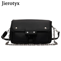jierotyx brand designs high quality women crossbody bags metail chains luxury fashion female handbags soft leather classic style