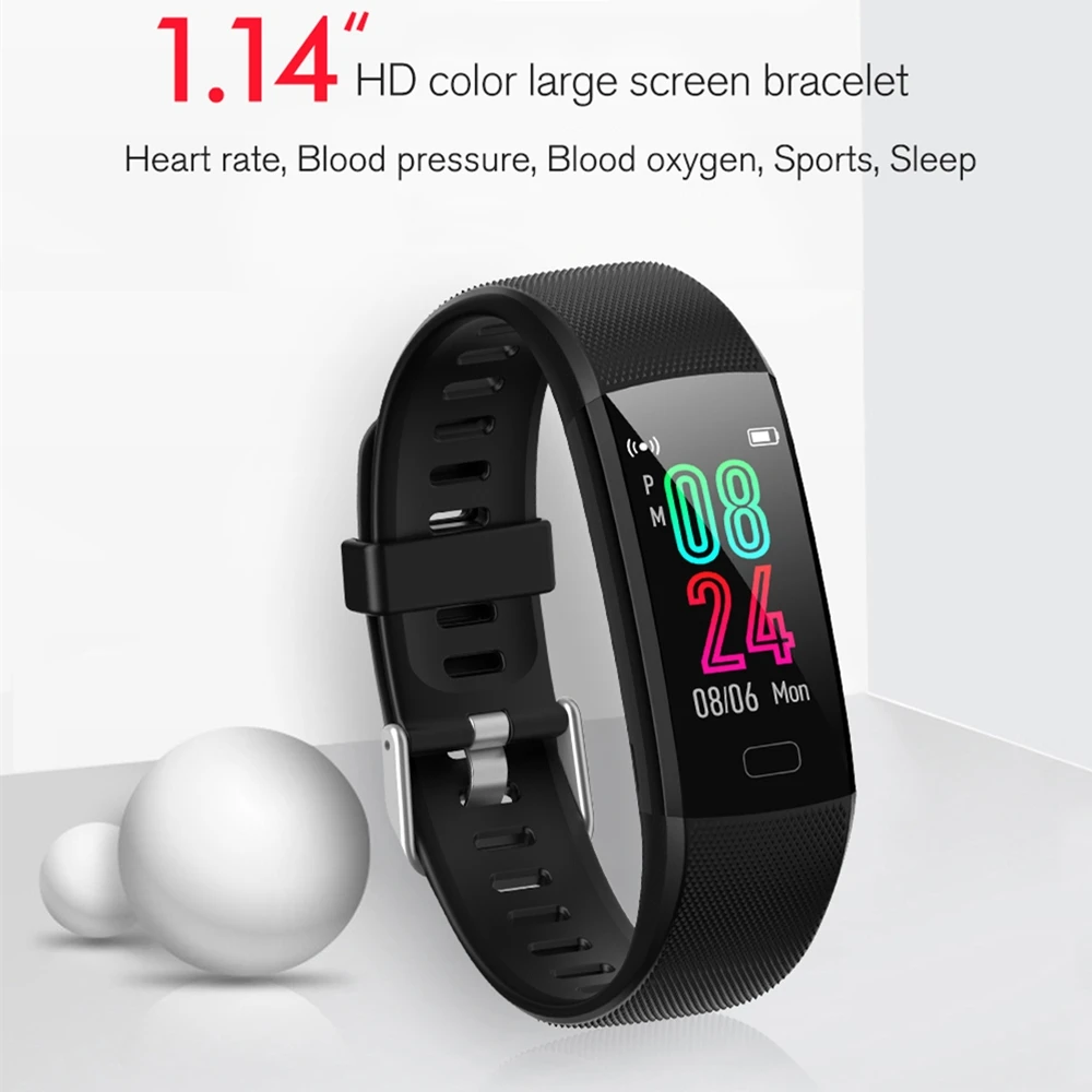 Bluetooth Смарт-часы пульсометр кровяное давление O2 монитор мульти-спортивные режимы