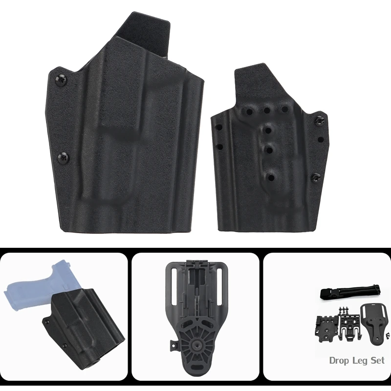 

Glock 17/19/19x/45 IWB KYDEX Holster Gun Holster Right Hand Inside Waistband Concealed Carry TLR-1 Light Pitol Holster Case