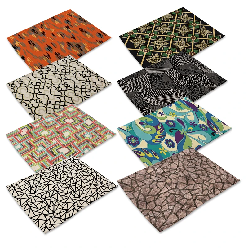 1 шт. Ocean геометрический Мрамор шаблон Настольный коврик Салфетка под тарелку с