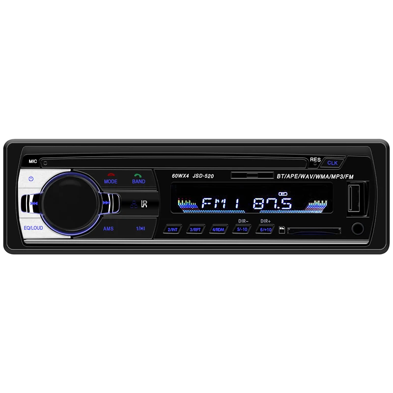 No SD Card Авторадио 1 Дин радио JSD-520 стерео bluetooth аудио mp3 диктофон usb sd вход aux ото teypleri Авто плеер автомобиля Радио - Цвет: No SD Card