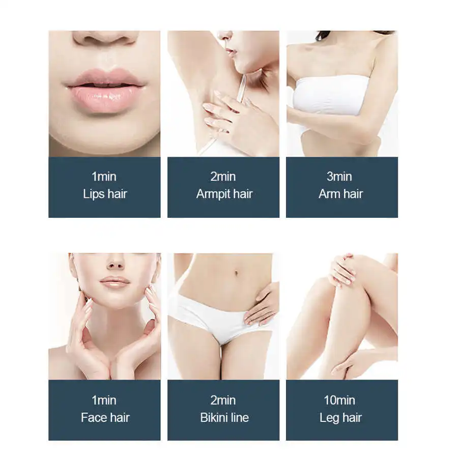 

IPL Electric Woman Body Hair Removal Machine 10 Minutes Safe Thoroughly Remove Full Contact Lighting Designs 530NM Light Waves