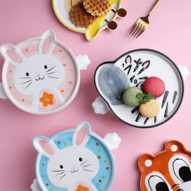 Милая мультяшная керамическая миска с крышкой студенческое общежитие ланч