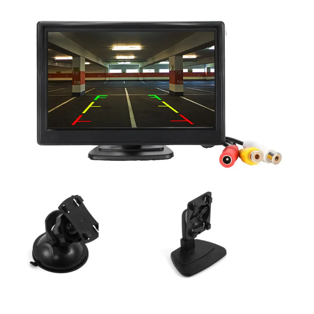 5 дюймовый автомобильный монитор TFT LCD HD цифровой экран 16:9 800*480 2 полосный