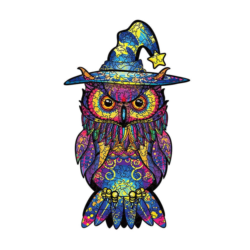 

Halloween Series Unique Animal 3D Wooden Puzzle DIY Adult Jigsaw Puzzle Gift Wrapping Box Puzzle Children Wooden Halloween Gifts