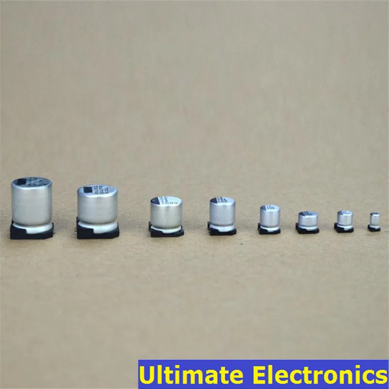 10 шт./лот SMD электролитический конденсатор с алюминиевой крышкой 2 5 V 4V 6 3 10V 16V