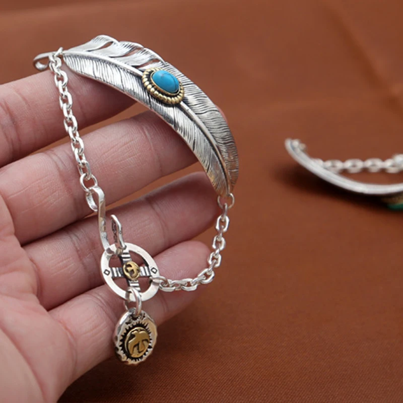 100% чистый 925 стерлингового серебра браслеты для мужчин модные сапоги в