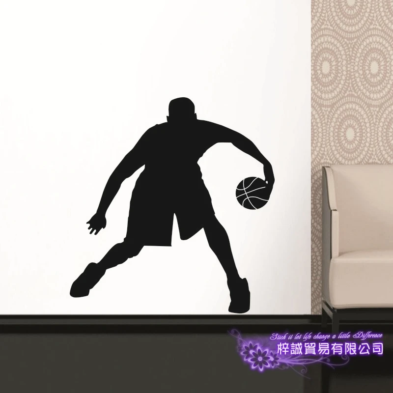 

Basketball Player Sticker Decal Sports Posters Home Decoration Vinyl Wall Decals Decor Mural Dribble Wall Car Decal