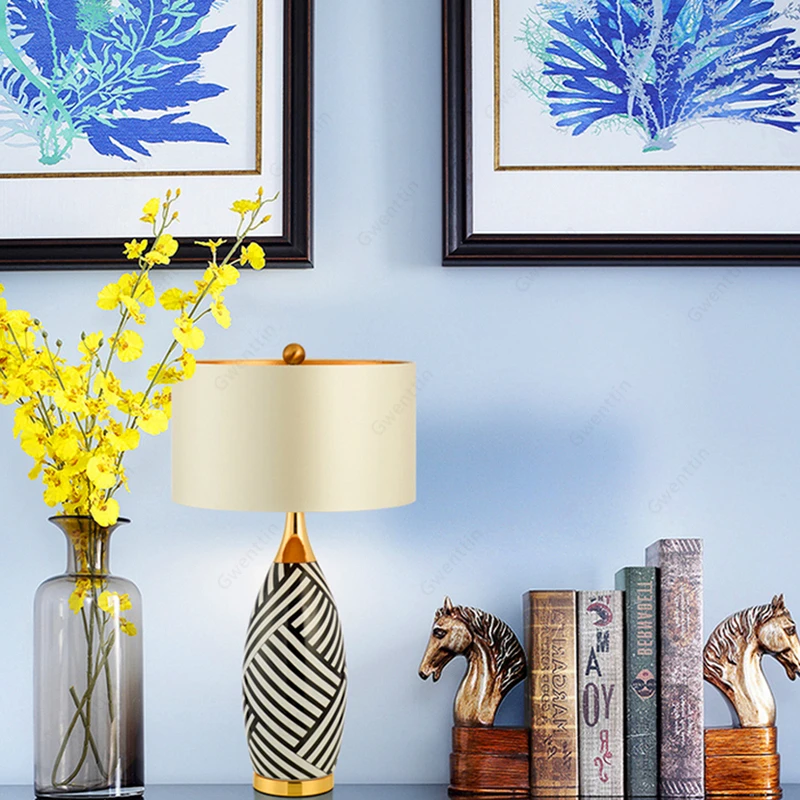 Настольный светильник с рисунком зебры настольный для чтения лампа гостиной