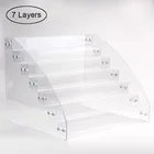 7 уровней лака для ногтей маникюрная стойка акрил маникюрное оборудование держатель для демонстрации макияжа Органайзер съемный косметический инструмент