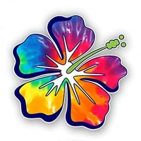car stickers decals hibiscus flower hawaii funny for car window motorcycle waterproof car decorative interior kk1515cm